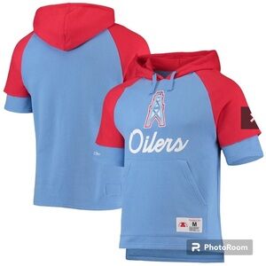 NFL Houston Oiler’s Mitchell and Ness Raglan Hoodie